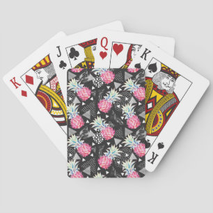 Textured Triangle Pineapple Pattern Playing Cards
