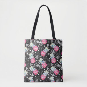 Textured Triangle Pineapple Pattern Tote Bag