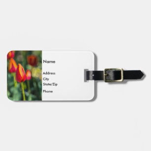 Textured Tulip Garden Luggage Tag