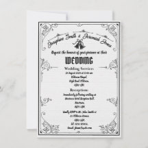 Textured Wedding Bells e Card Invitation