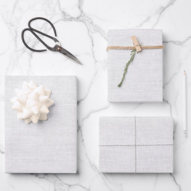 Textured White Wrapping Paper Sheet (Front)