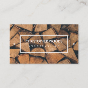 Textured Wood Handyman Carpentry Business Card