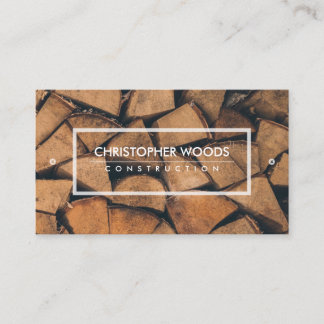 Textured Wood Handyman Carpentry Business Card