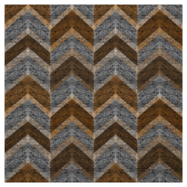 Textured, zigzag, grey and brown, lines, classic, fabric (Swatch)