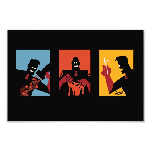 TF2 RED medic triptych art print (Front)