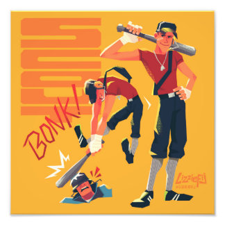 TF2 Scout Bonk! medium art print