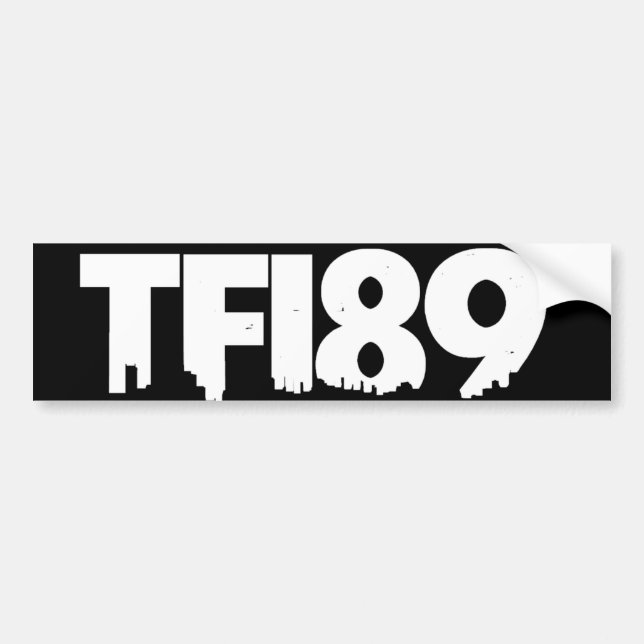 TFI89 Bumper Sticker B&W (Front)
