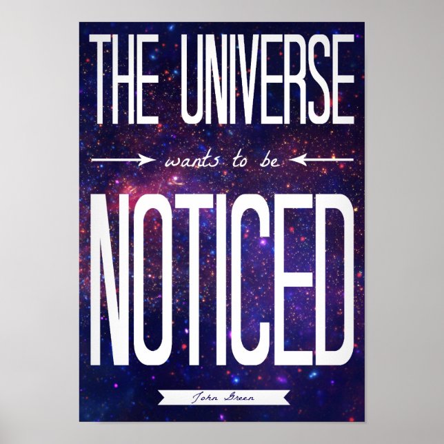 TFiOS The Universe Wants to be Noticed Poster (Front)