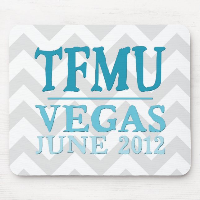 TFMU VEGAS Aqua Chevron Mousepad (Front)