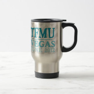 TFMU VEGAS Aqua Chevron Travel Mug