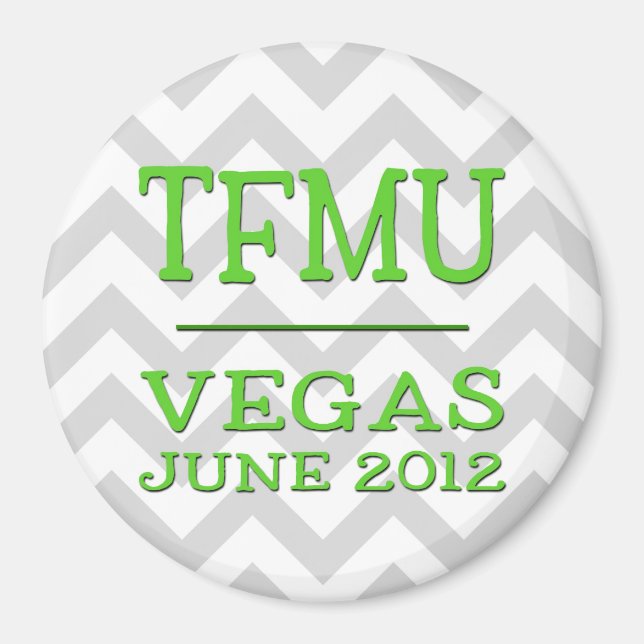 TFMU Vegas Lime Chevron Magnet (Front)