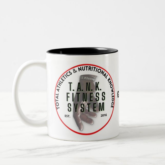 TFS black and white coffee or tea mug  (Left)