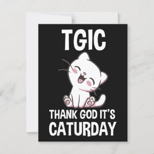 TGIC Thank God It's Caturday Postcard