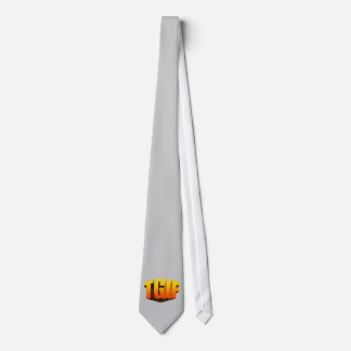 TGIF 3D Yellow Rainbow Airbrush Tie