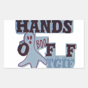 TGIF Hakuna Matata Hands Off Boo Funny Face Rectangular Sticker