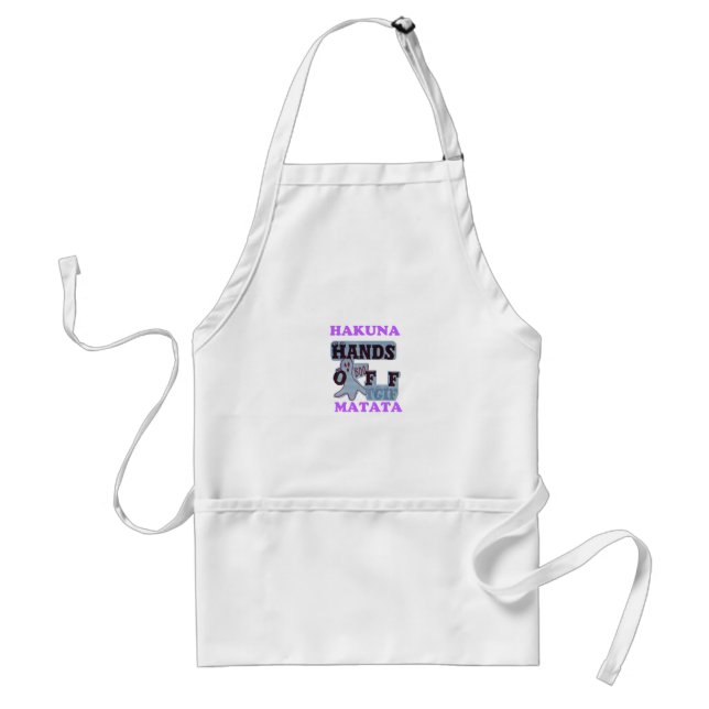 TGIF Hakuna Matata Hands Off Boo Funny Face Standard Apron (Front)