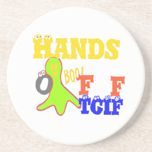 "TGIF Hands Off" Funky humor Merch Design  Coaster