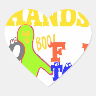 "TGIF Hands Off" Funky humor Merch Design  Heart Sticker
