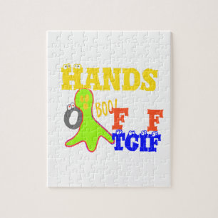 "TGIF Hands Off" Funky humor Merch Design  Jigsaw Puzzle