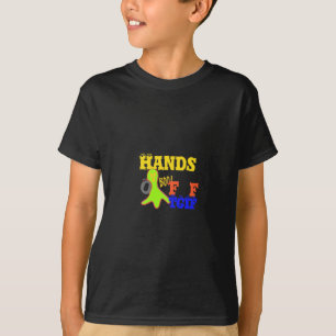 "TGIF Hands Off" Funky humor Merch Design  T-Shirt