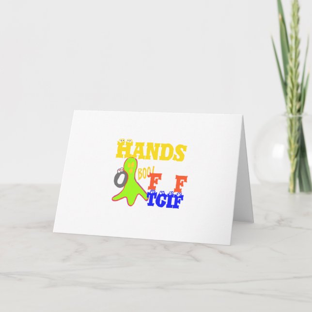 "TGIF Hands Off" Funky humor Merch Design  Thank You Card (Front)