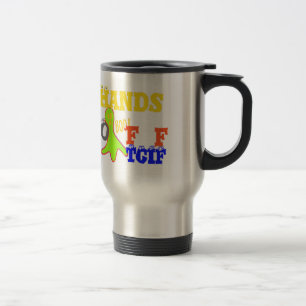 "TGIF Hands Off" Funky humor Merch Design  Travel Mug