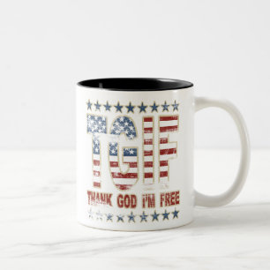 TGIF Thank God I'm Free Two-Tone Coffee Mug