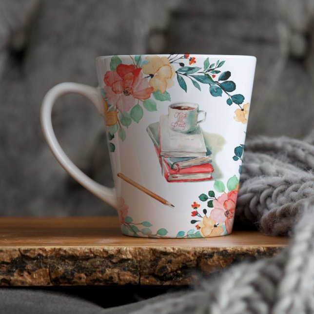 TGIF Weekend Favourites | Watercolor Illustration Latte Mug (Creator Uploaded)