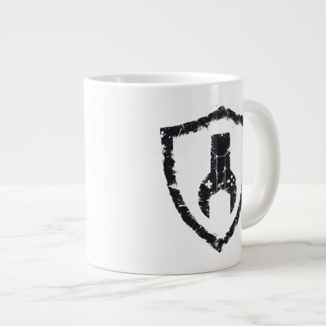 TGM Splattered Shield Mug (Dark) (Front Right)