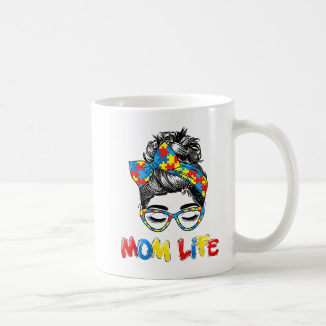 Th Autistic Autism Awareness Mum-Life Shirts Women Coffee Mug (Right)