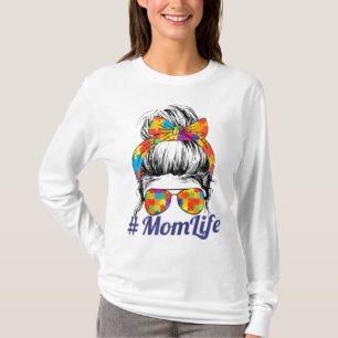 Th Autistic Autism Awareness Mum Life Women Mother T-Shirt