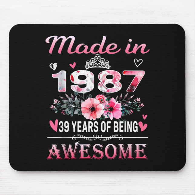 &#; th Birthday Made In 1987 &#;  Years Of Being A Mouse Mat (Front)