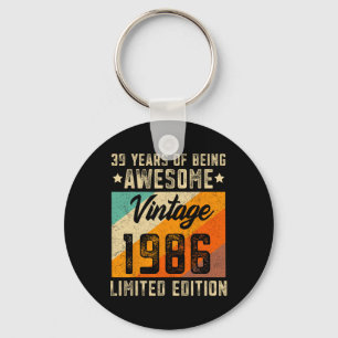 &#; th Birthday Men &#; Years Old Women 1986 Limi Key Ring