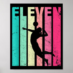 th Birthday Retro Volleyball Lovers  Years Old Bir Poster