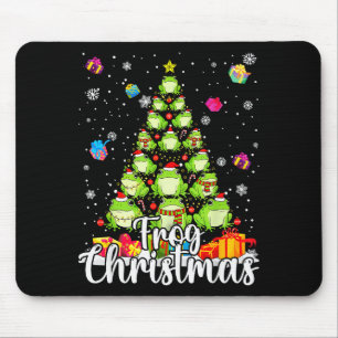Th Cute Frog Christmas Tree Pajama Matching Costum Mouse Mat