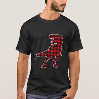 Th Dinosaur Red Buffalo Plaid Costume Dinosaur Lov T-Shirt