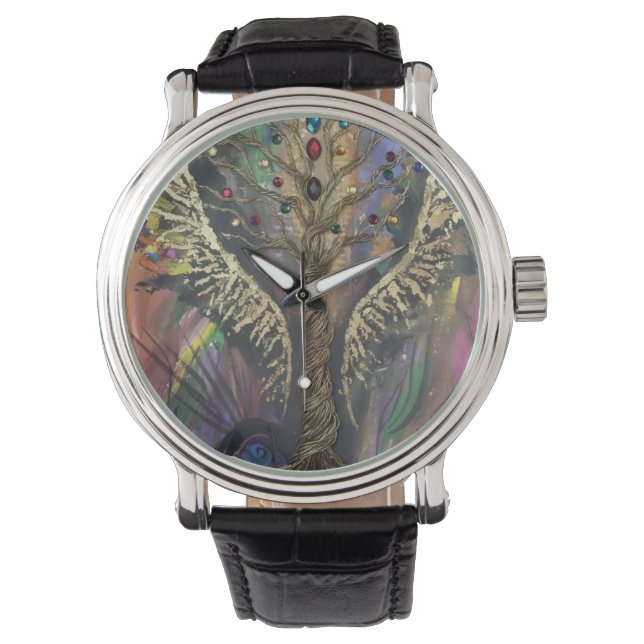 Th Divine Tree Of Life celestial wings and jewels  Watch (Front)