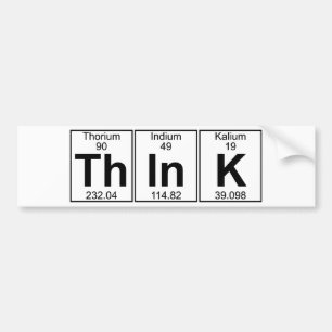 Th-In-K (think) - Full Bumper Sticker