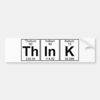 Th-In-K (think) - Full Bumper Sticker