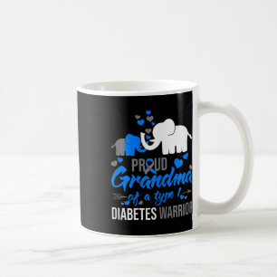 Th Proud Grandma Of A Type 1 Diabetes Warrior Elep Coffee Mug