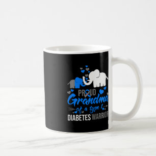 Th Proud Grandma Of A Type 1 Diabetes Warrior Elep Coffee Mug