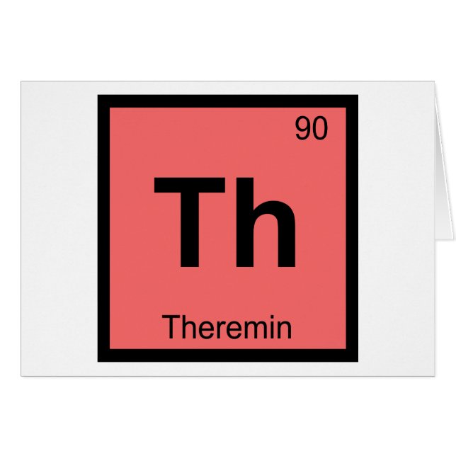 Th - Theremin Music Chemistry Periodic Table (Front Horizontal)