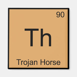 Th - Trojan Horse Chemistry Element Symbol T-Shirt Magnet
