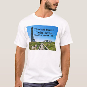 Thacher Island Twin Lights, Massachusetts T-Shirt