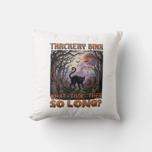 Thackery Binx Black Cat Halloween Graveyard Bats_1 Cushion