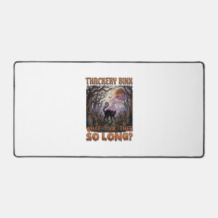 Thackery Binx Black Cat Halloween Graveyard Bats_1 Desk Mat