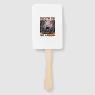 Thackery Binx Black Cat Halloween Graveyard Bats_1 Hand Fan