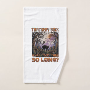 Thackery Binx Black Cat Halloween Graveyard Bats_1 Hand Towel