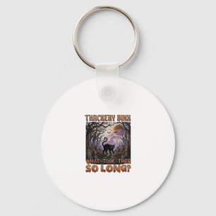 Thackery Binx Black Cat Halloween Graveyard Bats_1 Key Ring