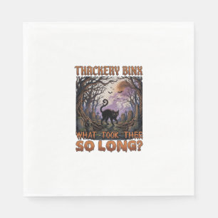 Thackery Binx Black Cat Halloween Graveyard Bats_1 Napkin